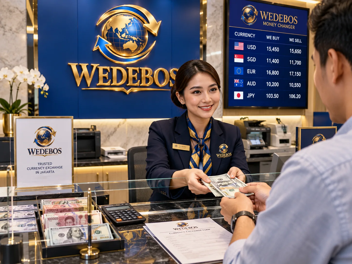 Layanan penukaran langsung di counter