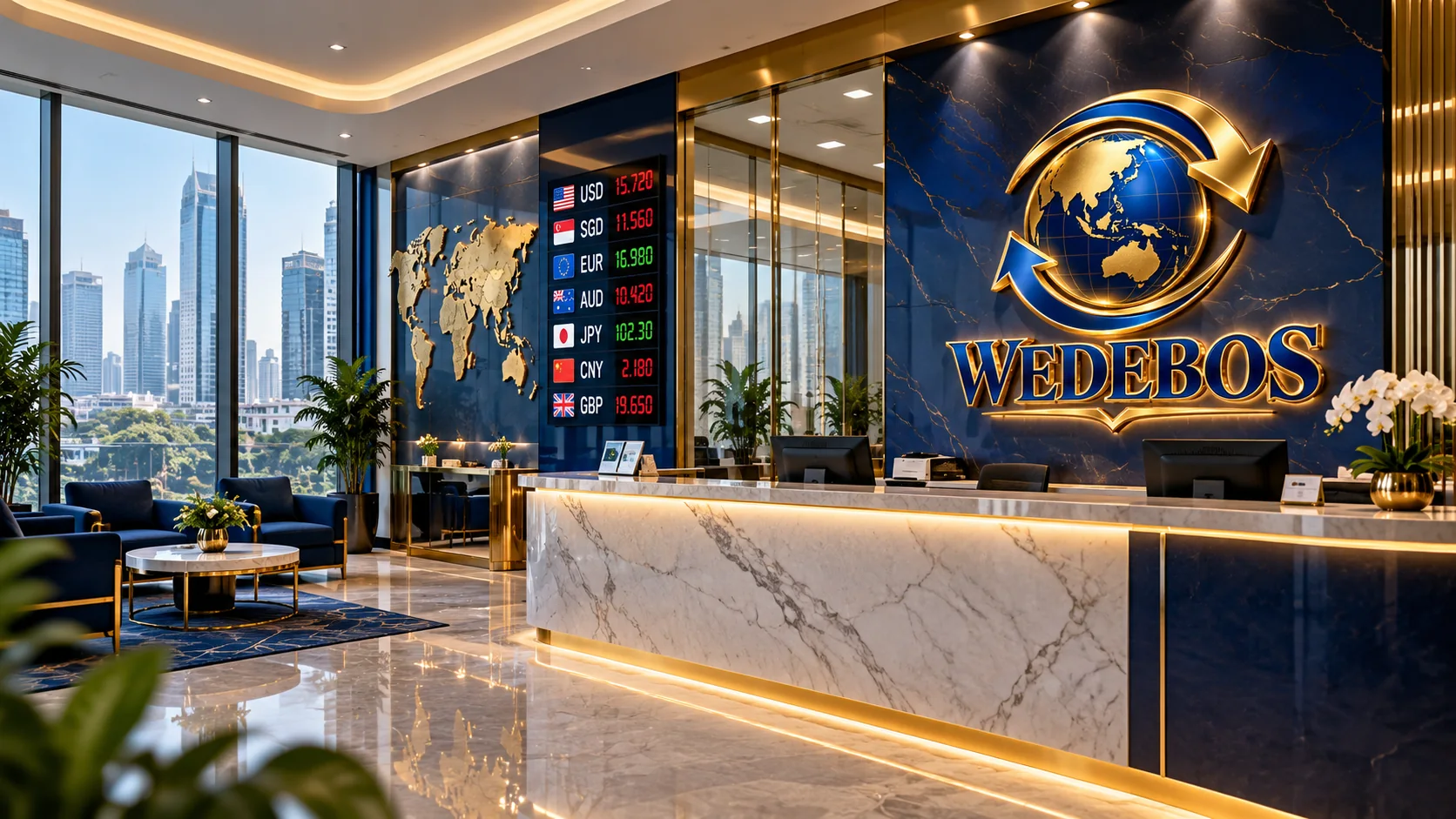 Interior kantor WEDEBOS dari halaman lokasi